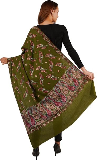 Embroidery Shawl, Green Shawl