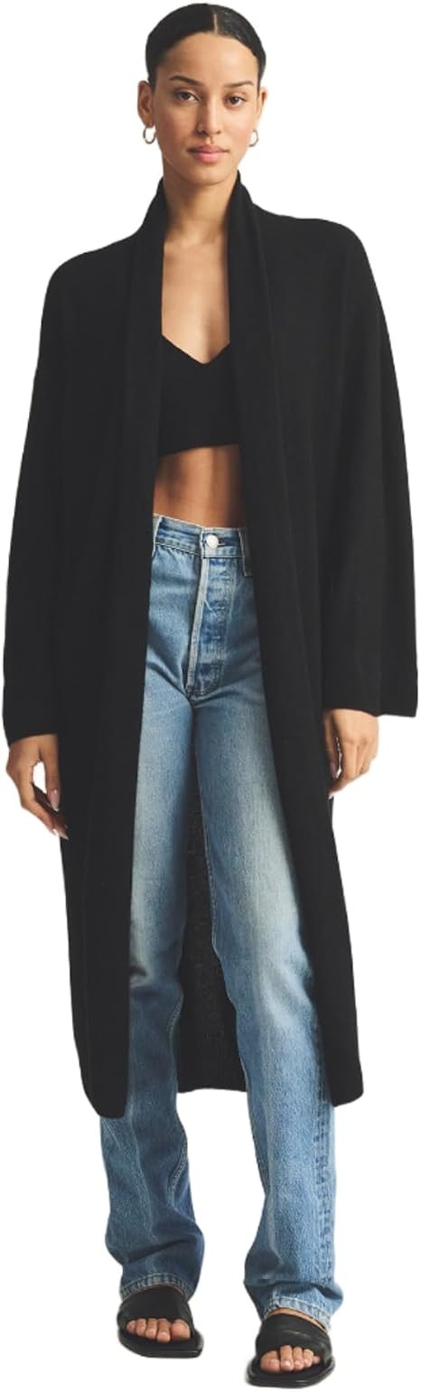 Womens Reversible Cashmere Shawl Duster